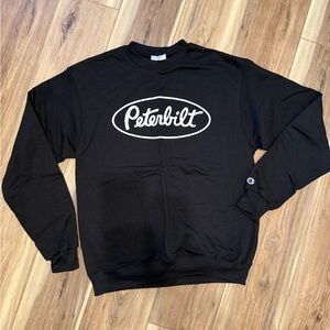 NWOT Peterbilt Champion Black crew-neck sweatshirt
